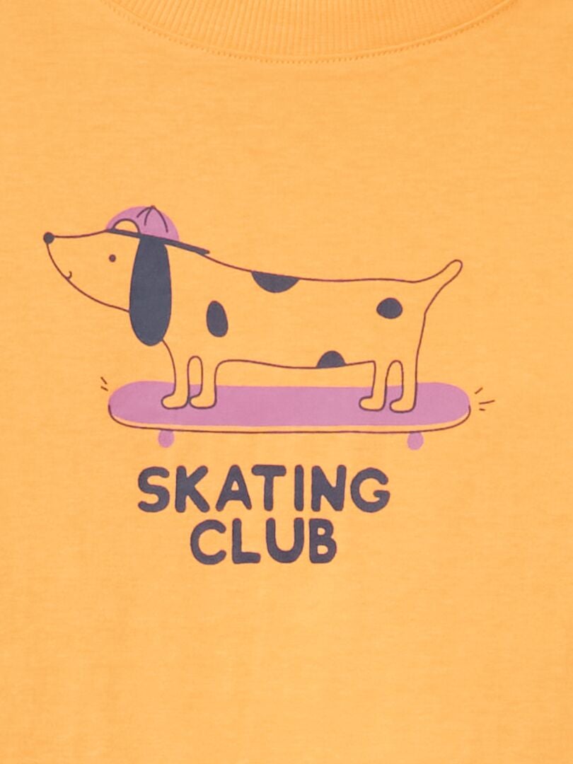 Camiseta estampada 'Skate' NARANJA - Kiabi