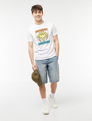 Camiseta estampada 'Smiley World'