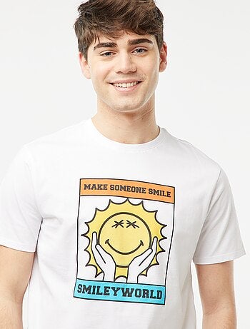 Camiseta estampada 'Smiley World'