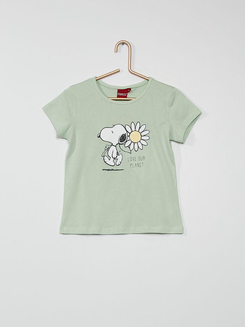 Camiseta estampada 'Snoopy' VERDE - Kiabi