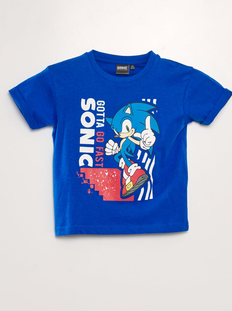 Camiseta estampada 'Sonic' azul - Kiabi
