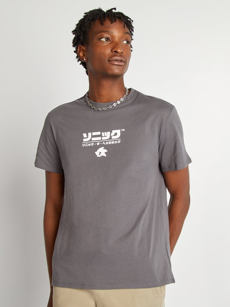 Camiseta estampada 'Sonic' GRIS - Kiabi