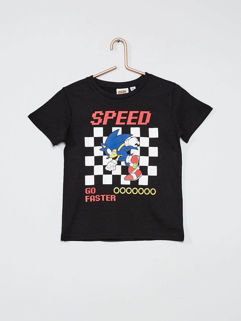 Camiseta estampada 'Sonic' NEGRO - Kiabi