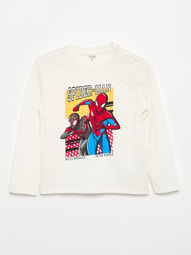 Camiseta estampada 'Spiderman' - colección fácil de poner Blanco - Kiabi