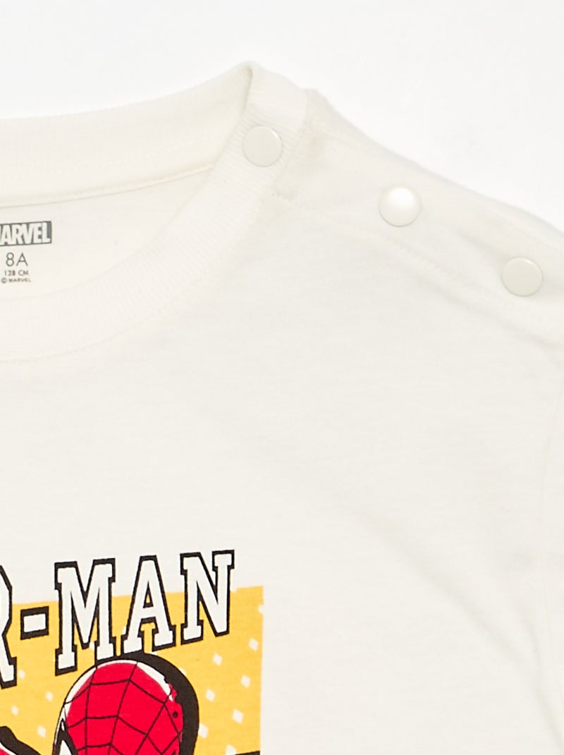 Camiseta estampada 'Spiderman' - colección fácil de poner Blanco - Kiabi