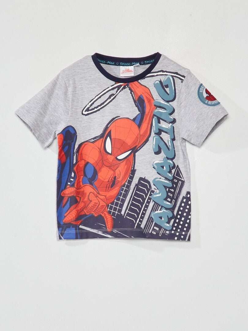 Camiseta estampada 'Spiderman' gris - Kiabi