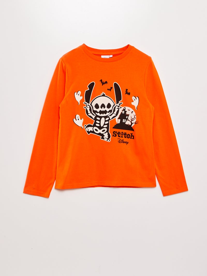 Camiseta estampada 'Stitch' - Halloween NARANJA - Kiabi