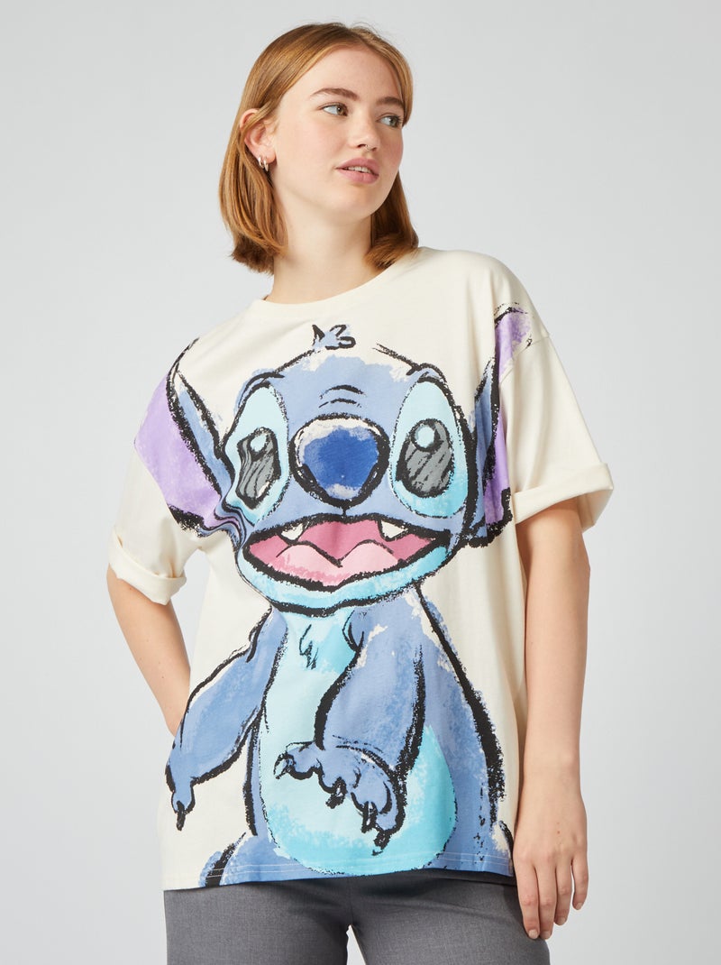 Camiseta estampada 'Stitch' BLANCO - Kiabi