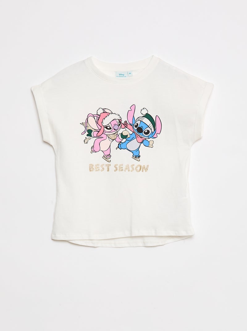 Camiseta estampada 'Stitch' Blanco - Kiabi
