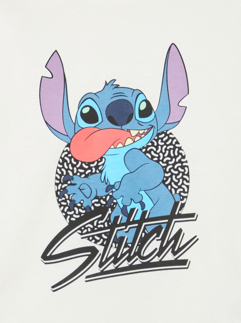 Camiseta estampada 'Stitch' Blanco - Kiabi