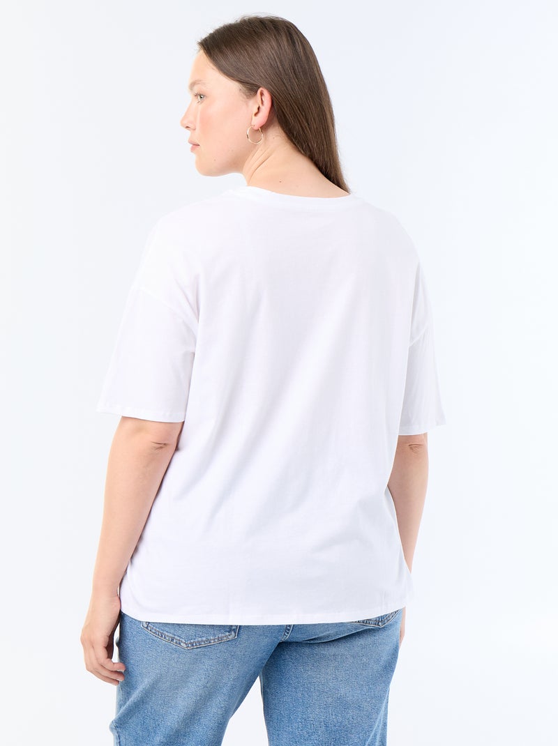 Camiseta estampada 'Stitch' Blanco - Kiabi