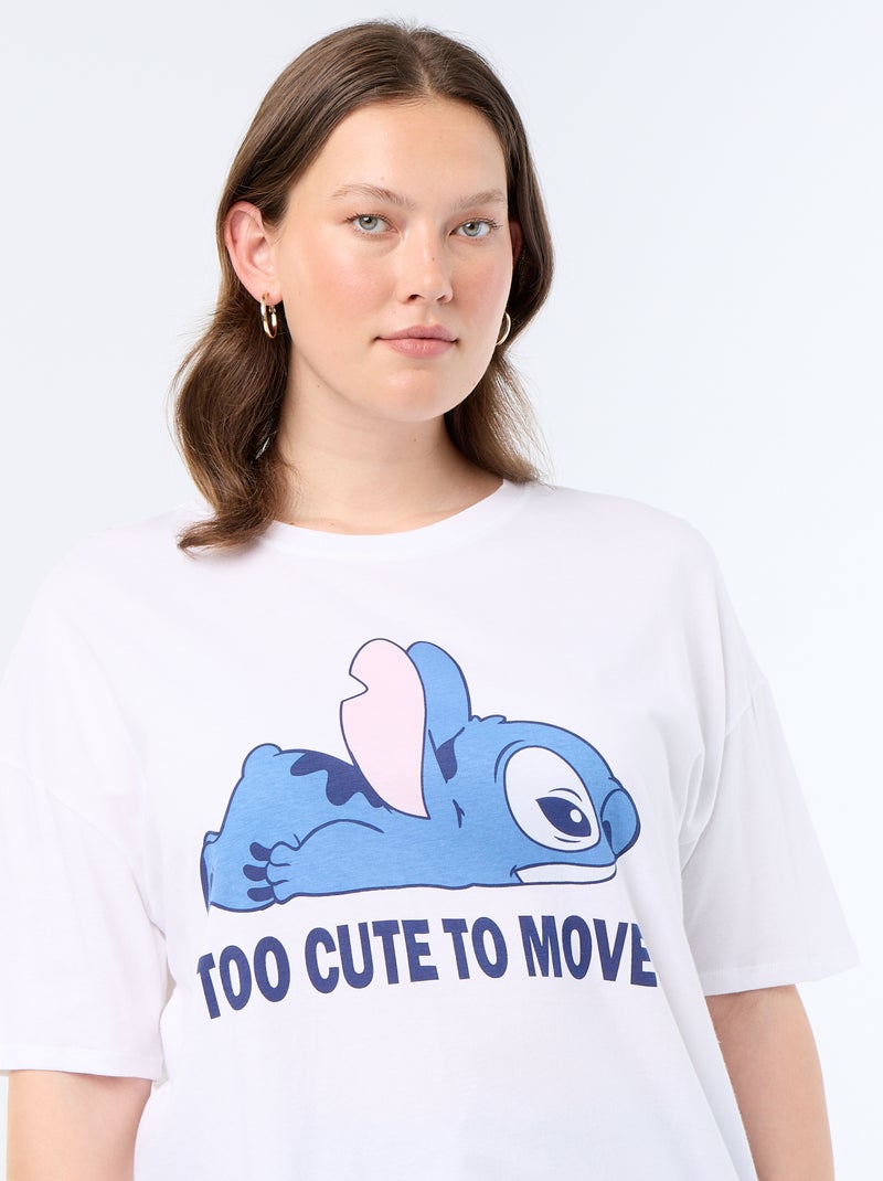 Camiseta estampada 'Stitch' Blanco - Kiabi