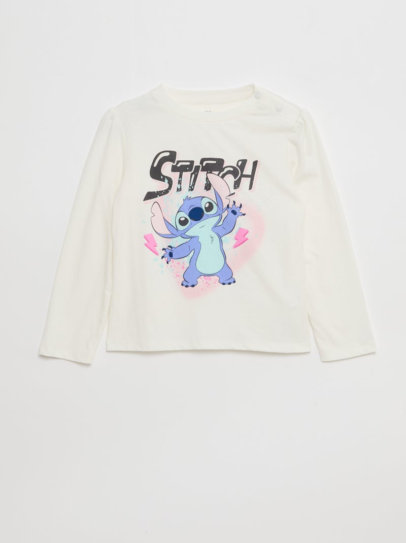 Camiseta estampada 'Stitch' de manga corta - So Easy Blanco - Kiabi