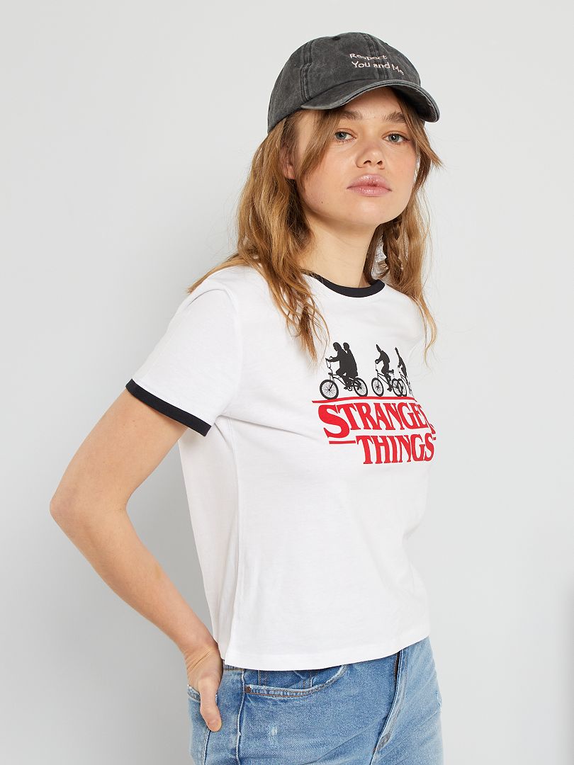 Camiseta estampada 'Stranger Things' Blanco - Kiabi