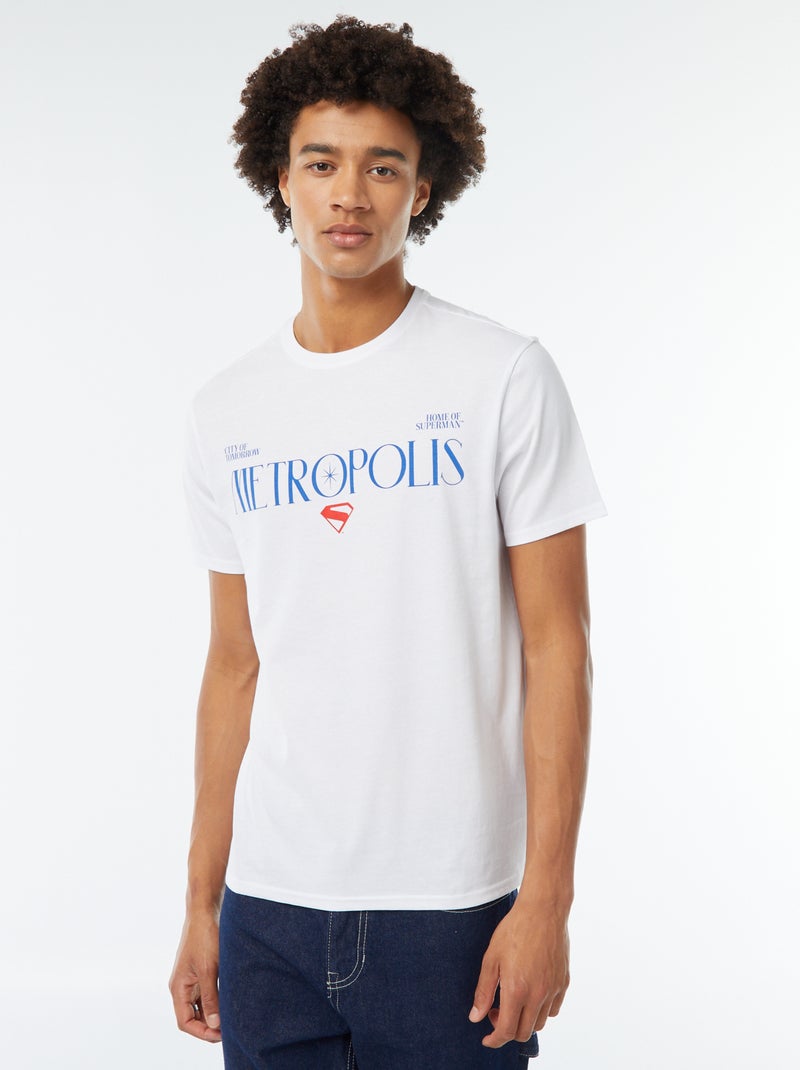 Camiseta estampada 'Super-man' BLANCO - Kiabi