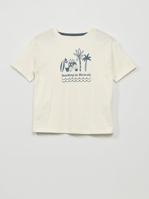 Camiseta estampada 'surf' 'Hawái' - Kiabi