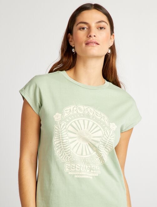 Camiseta estampada temática festival - Kiabi
