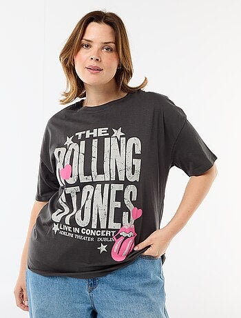 Camiseta estampada 'The Rolling Stones' de manga corta