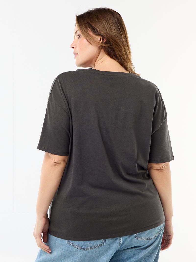 Camiseta estampada 'The Rolling Stones' de manga corta Negro - Kiabi