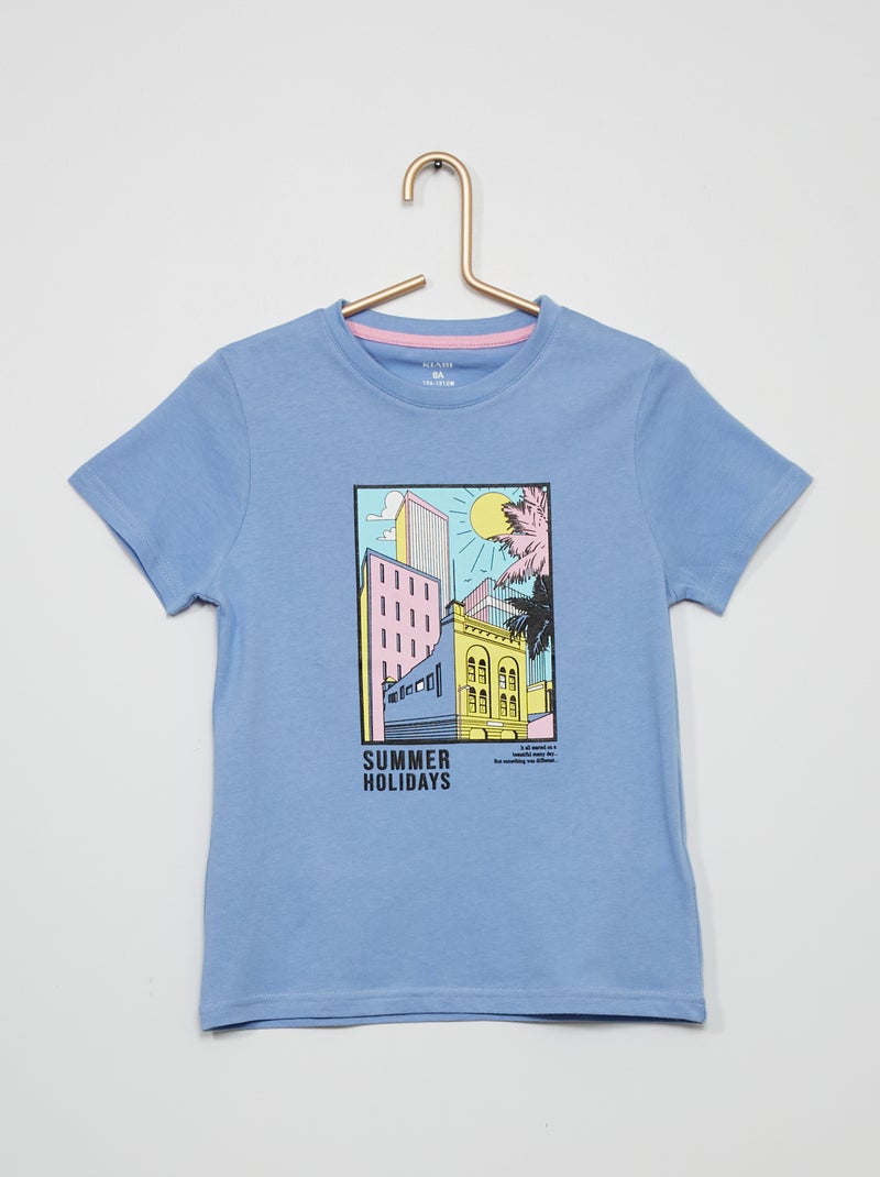 Camiseta estampada 'tigre' AZUL - Kiabi