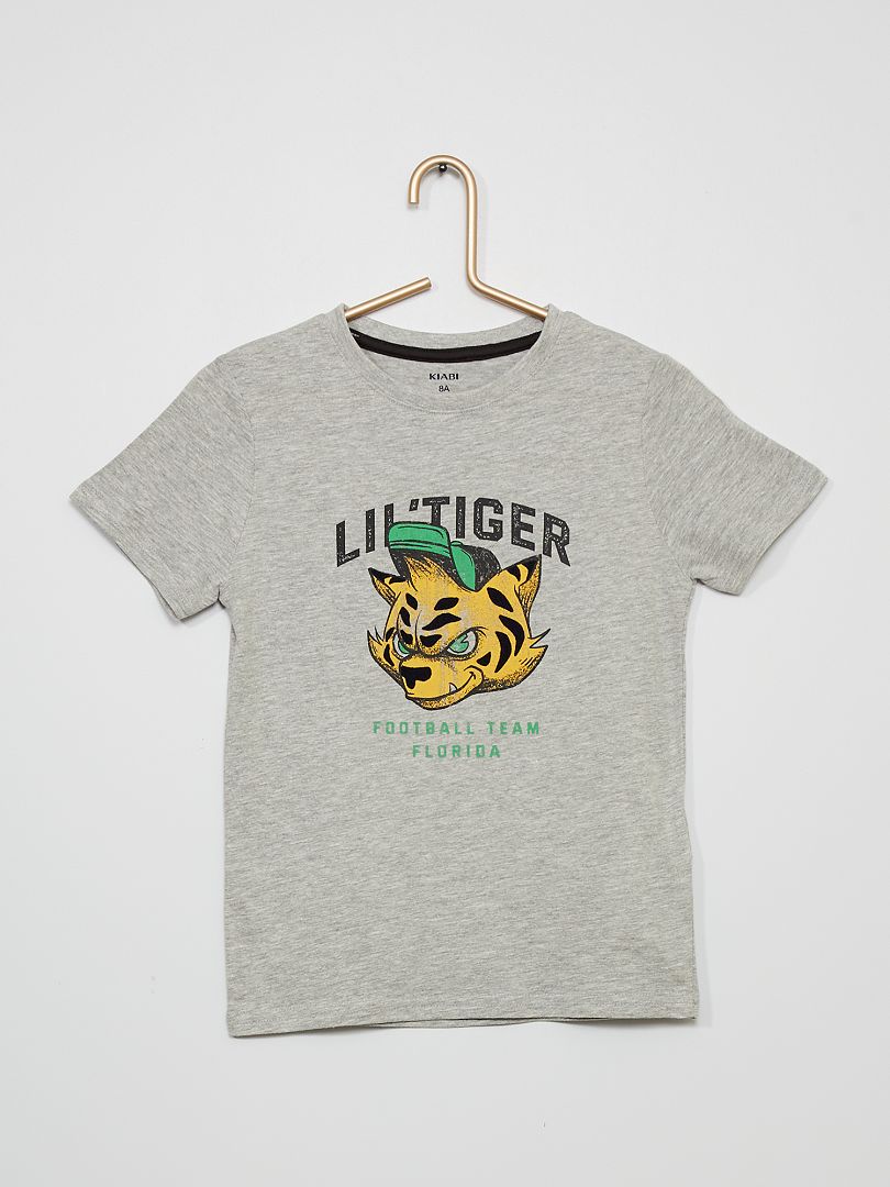 Camiseta estampada 'tigre' GRIS - Kiabi