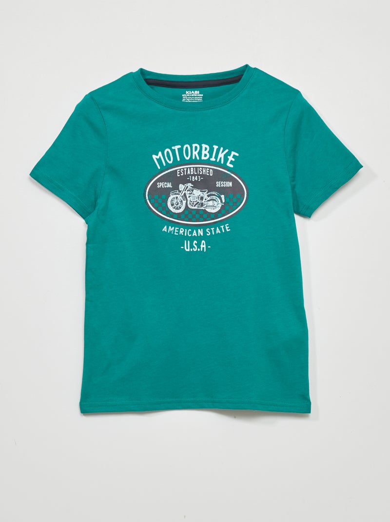 Camiseta estampada VERDE - Kiabi