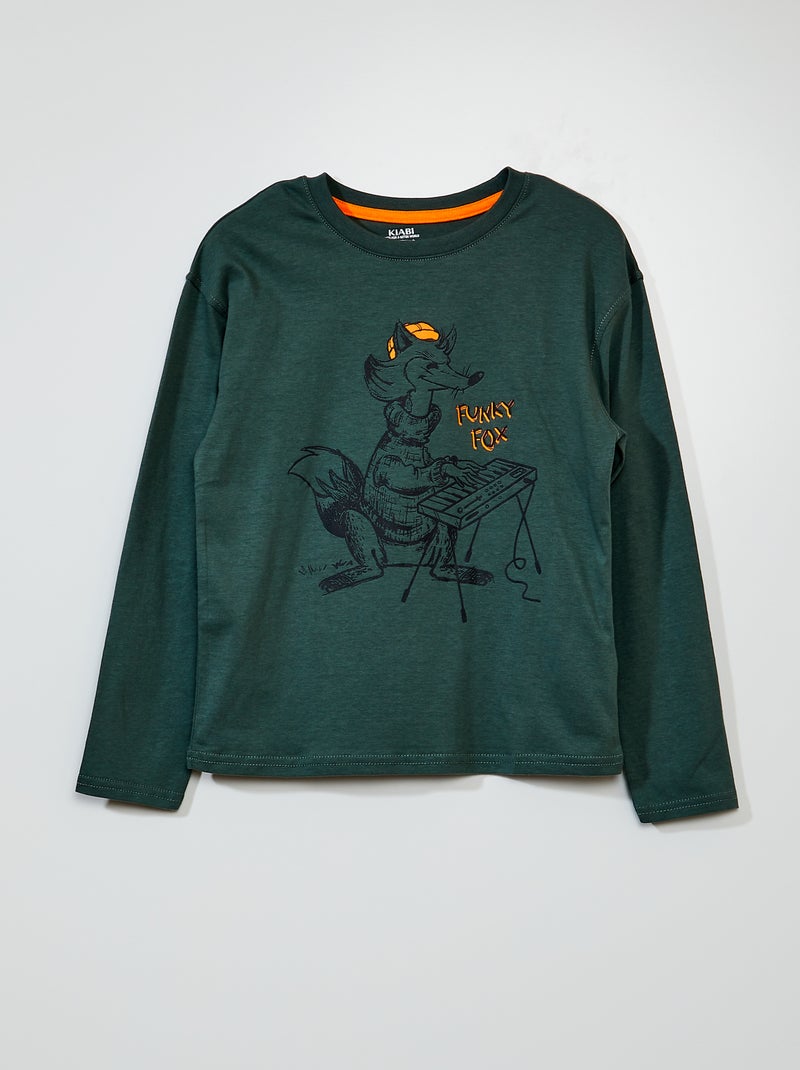 Camiseta estampada VERDE - Kiabi