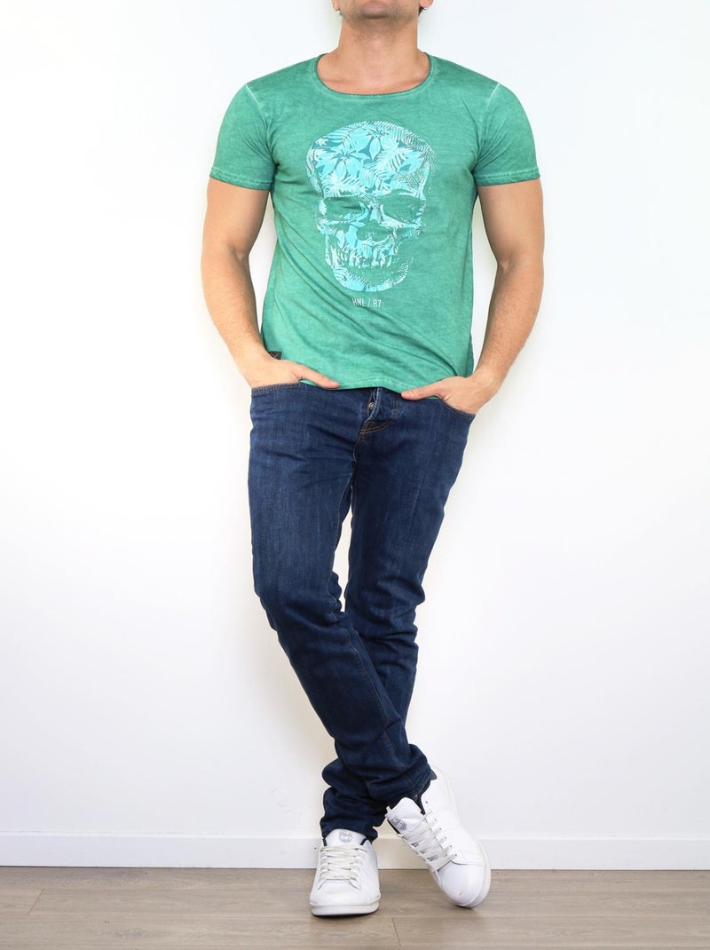 Camiseta estampada Verde - Kiabi