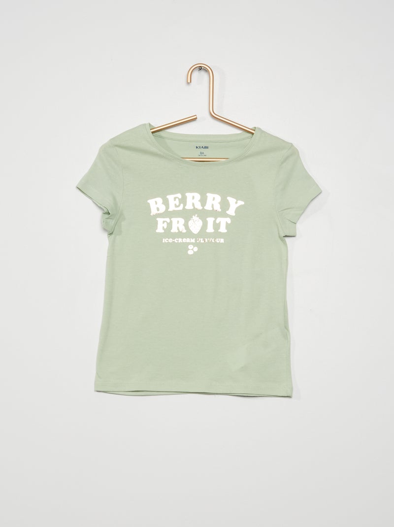 Camiseta estampada VERDE - Kiabi