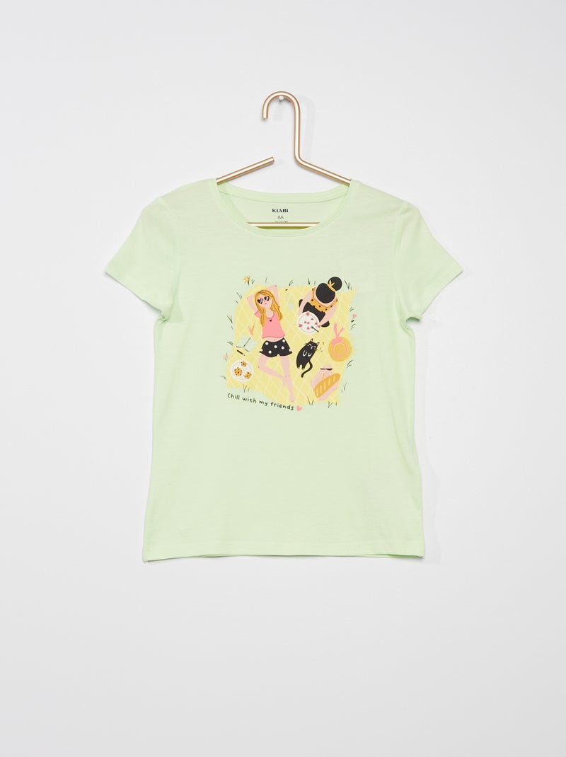Camiseta estampada VERDE - Kiabi