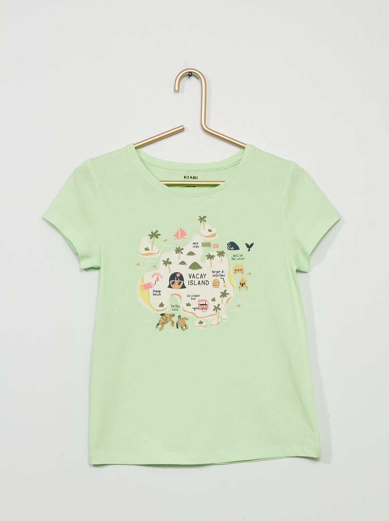 Camiseta estampada VERDE - Kiabi