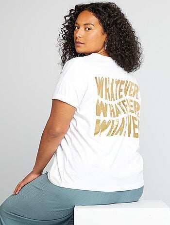 Camiseta estampada 'whatever'