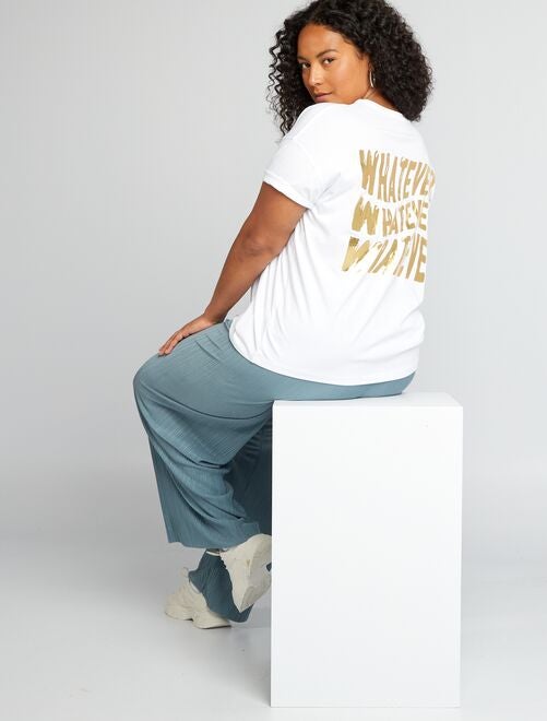 Camiseta estampada 'whatever' - Kiabi
