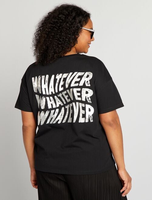 Camiseta estampada 'whatever' - Kiabi