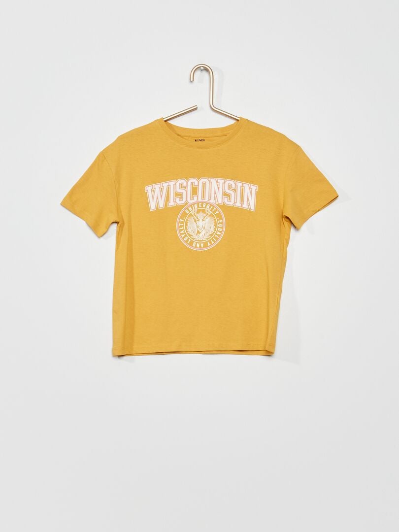 Camiseta estampada 'Wisconsin' AMARILLO - Kiabi