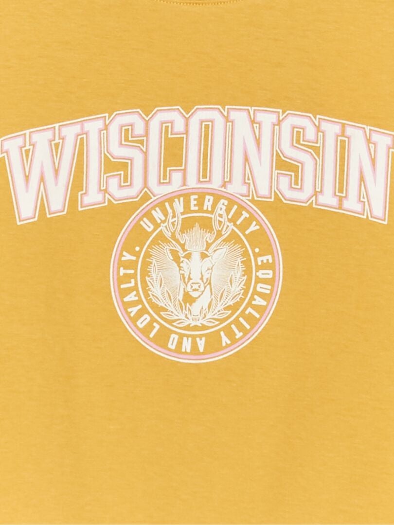 Camiseta estampada 'Wisconsin' AMARILLO - Kiabi