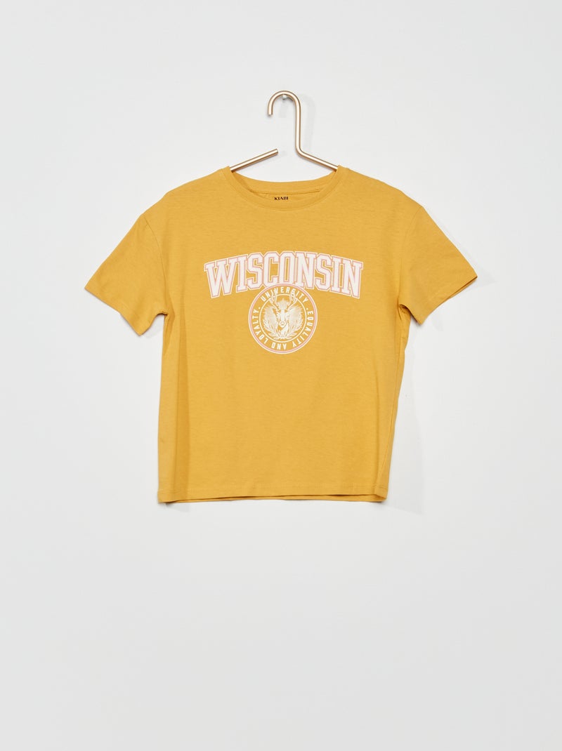 Camiseta estampada 'Wisconsin' AMARILLO - Kiabi