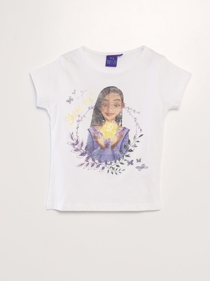 Camiseta estampada 'Wish' blanco - Kiabi
