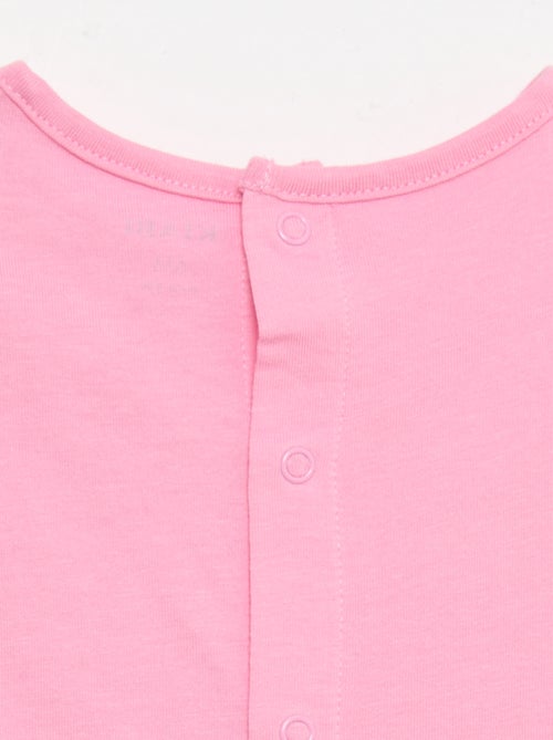 Camiseta estampada y bordada de manga corta - Kiabi