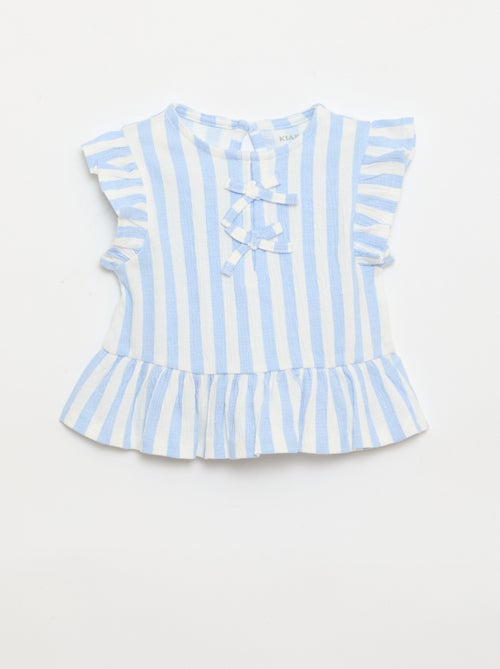 Camiseta estampada y con volantes - Kiabi