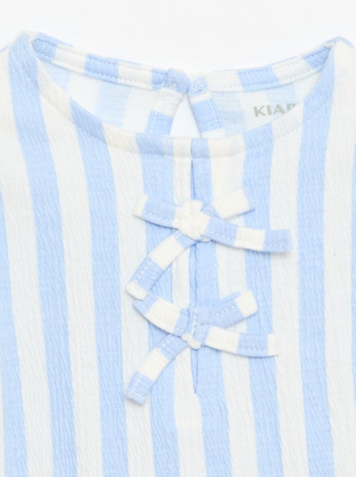 Camiseta estampada y con volantes - Kiabi