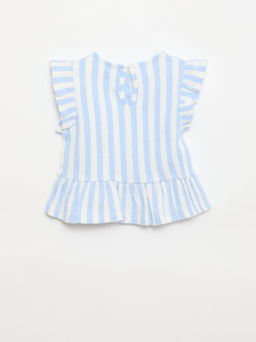 Camiseta estampada y con volantes - Kiabi