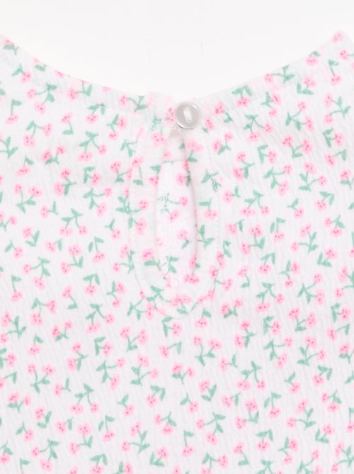 Camiseta estampada y con volantes - Kiabi