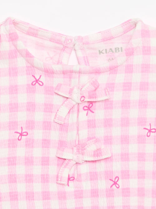 Camiseta estampada y con volantes - Kiabi