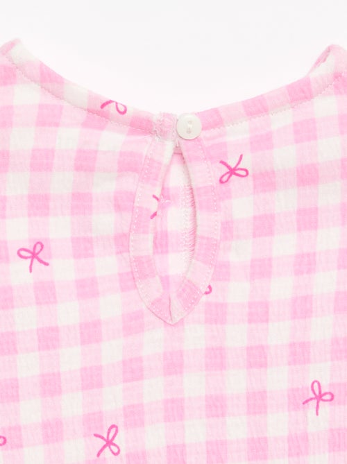 Camiseta estampada y con volantes - Kiabi
