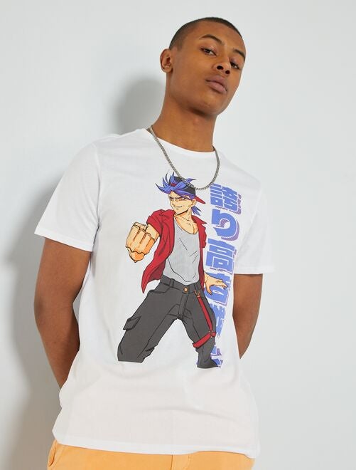 Camiseta estampado estilo manga - Kiabi