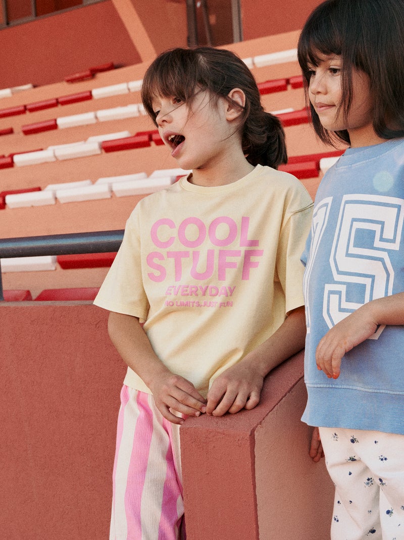 Camiseta estilo americano Amarillo - Kiabi