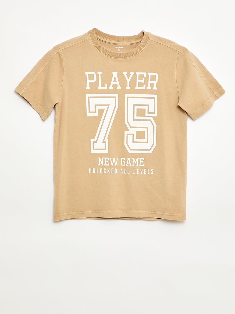 Camiseta estilo baloncesto Beige - Kiabi