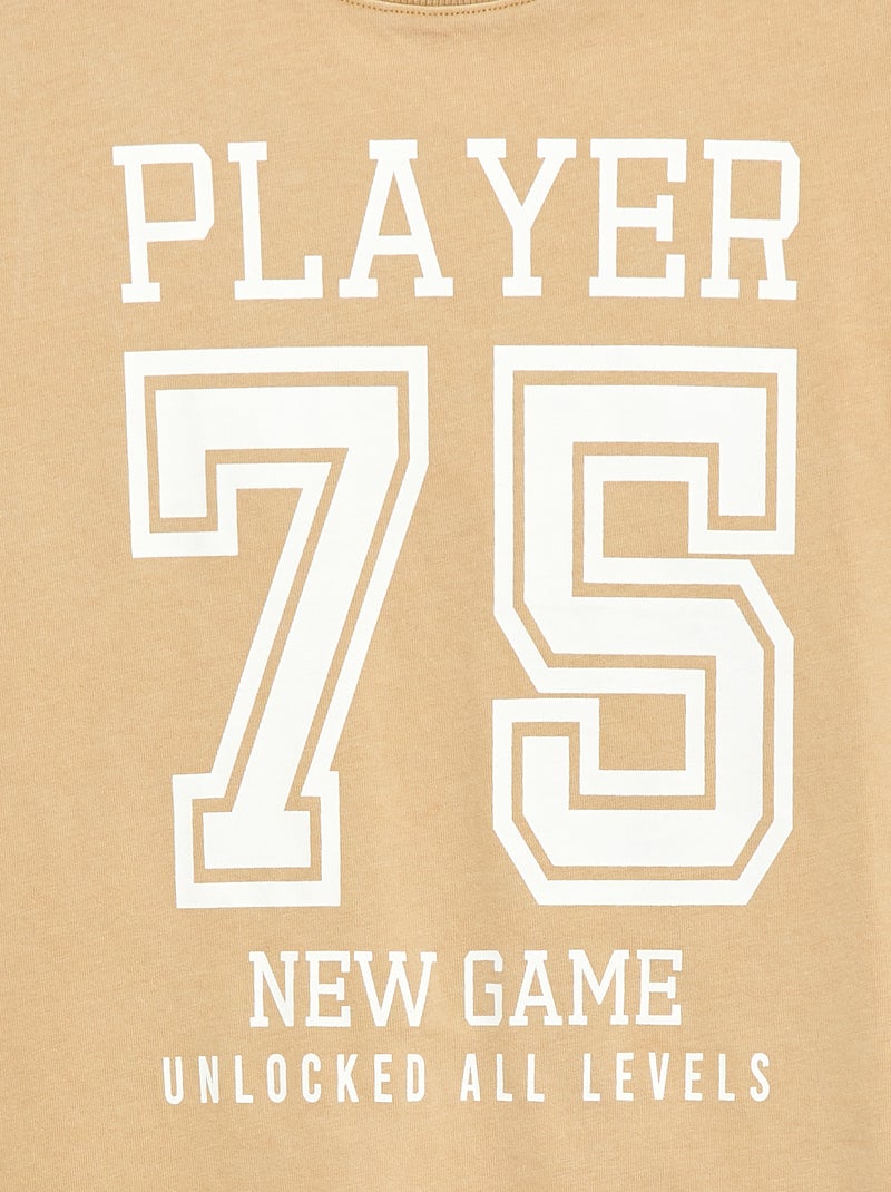 Camiseta estilo baloncesto Beige - Kiabi