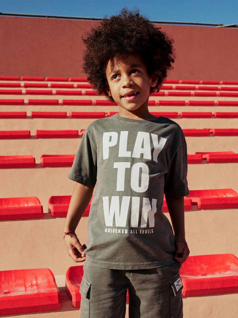 Camiseta estilo baloncesto Gris - Kiabi